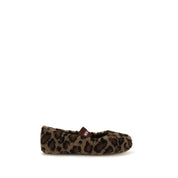 Moon Boot Brown Polyester Leopard Ballet Flats
