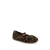 Moon Boot Brown Polyester Leopard Ballet Flats