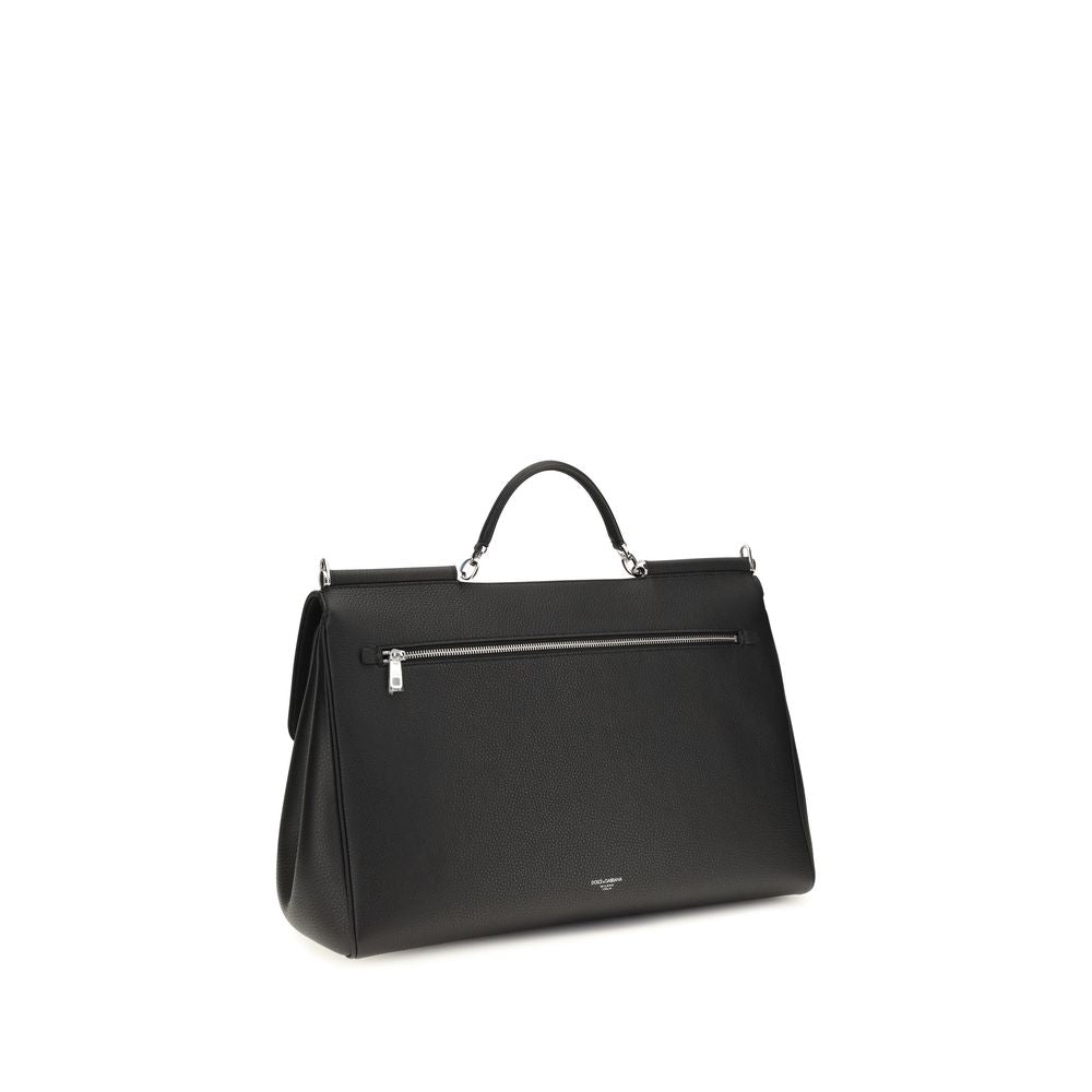 Dolce & Gabbana Black Calf Leather Shoulder Bag