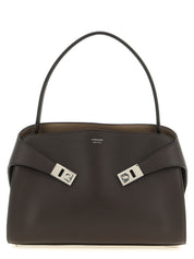 Ferragamo Dark Brown Calfskin Shoulder Bag