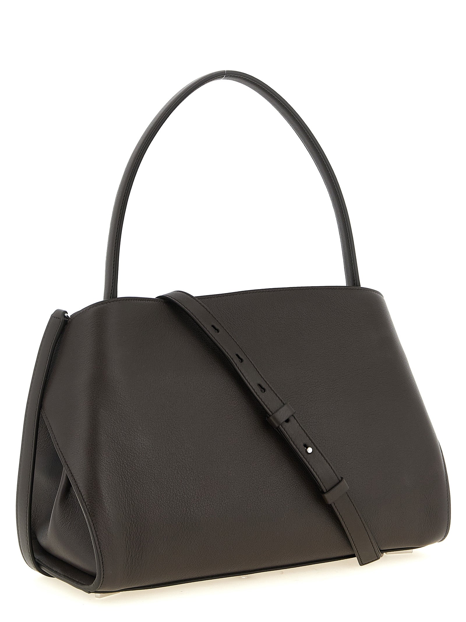Ferragamo Dark Brown Calfskin Shoulder Bag