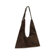 Moschino Brown Suede Shoulder Bag