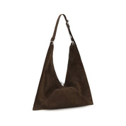 Moschino Brown Suede Shoulder Bag