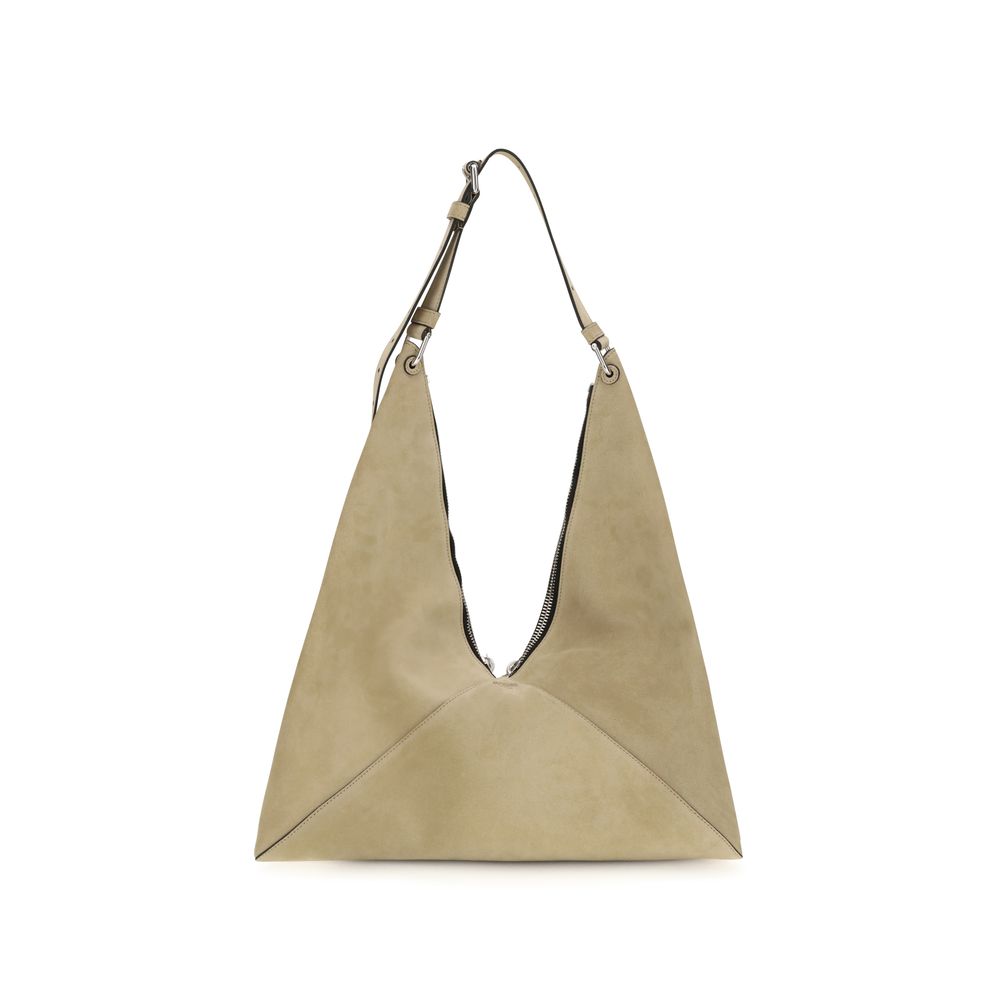 Moschino Beige Suede Shoulder Bag