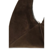 Moschino Brown Suede Shoulder Bag