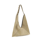 Moschino Beige Suede Shoulder Bag