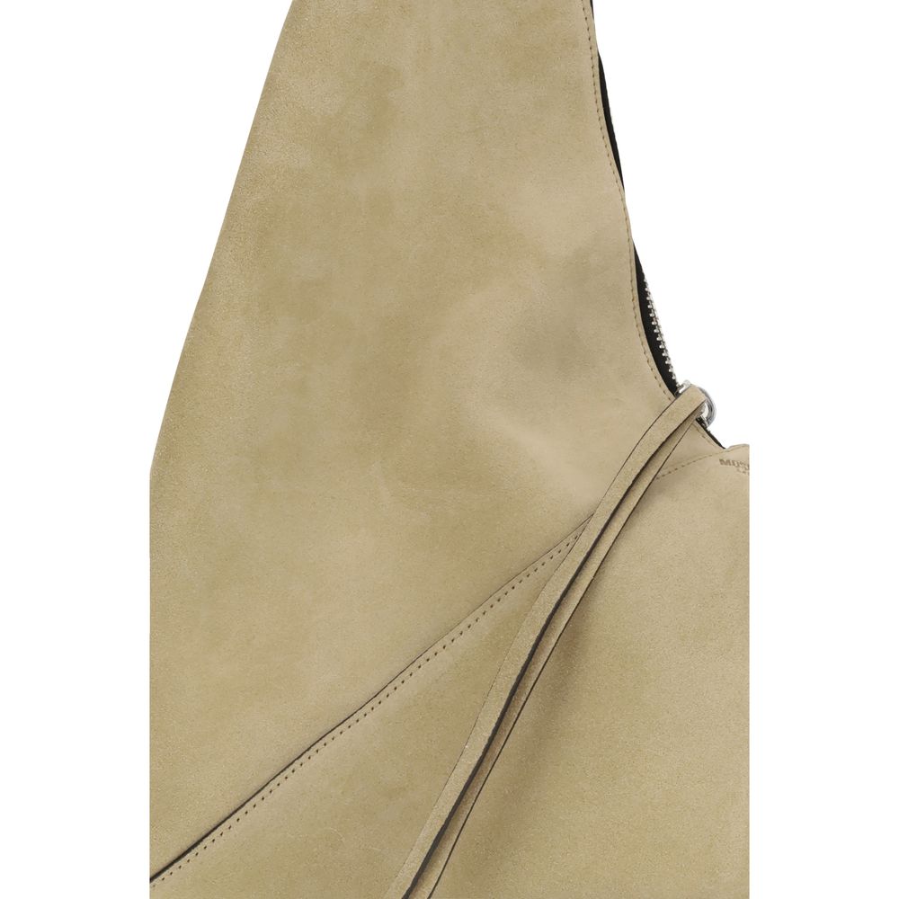 Moschino Beige Suede Shoulder Bag