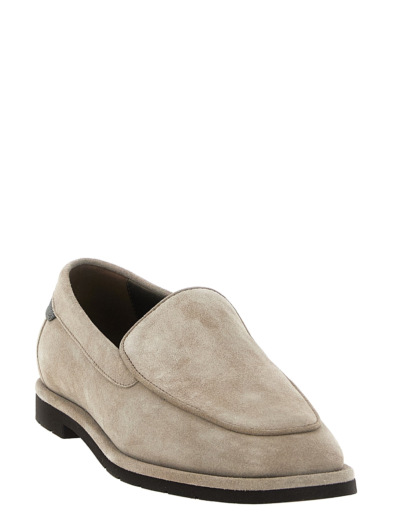 Brunello Cucinelli Beige Calfskin Loafers