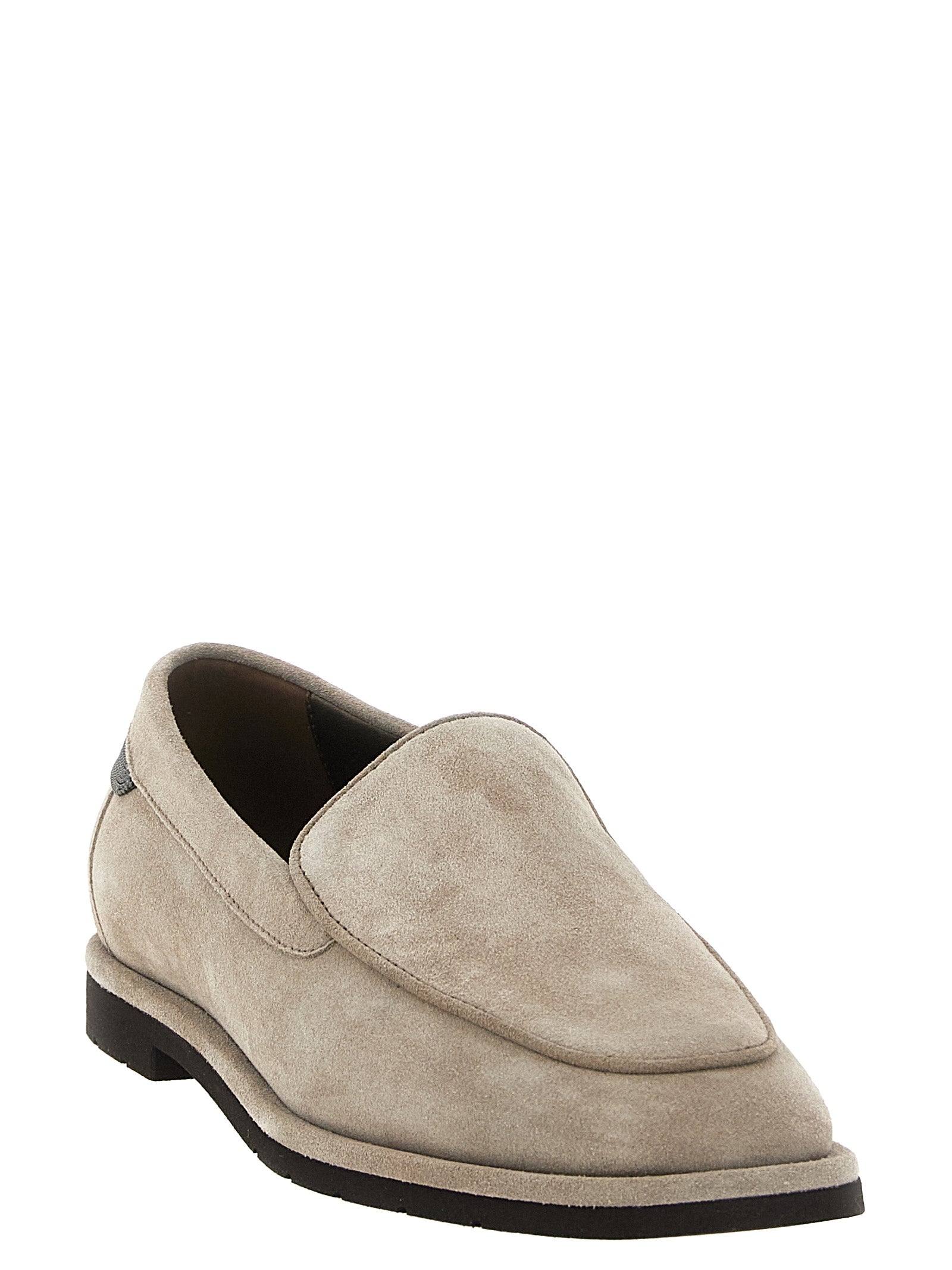 Brunello Cucinelli Beige Calfskin Loafers