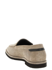 Brunello Cucinelli Beige Calfskin Loafers