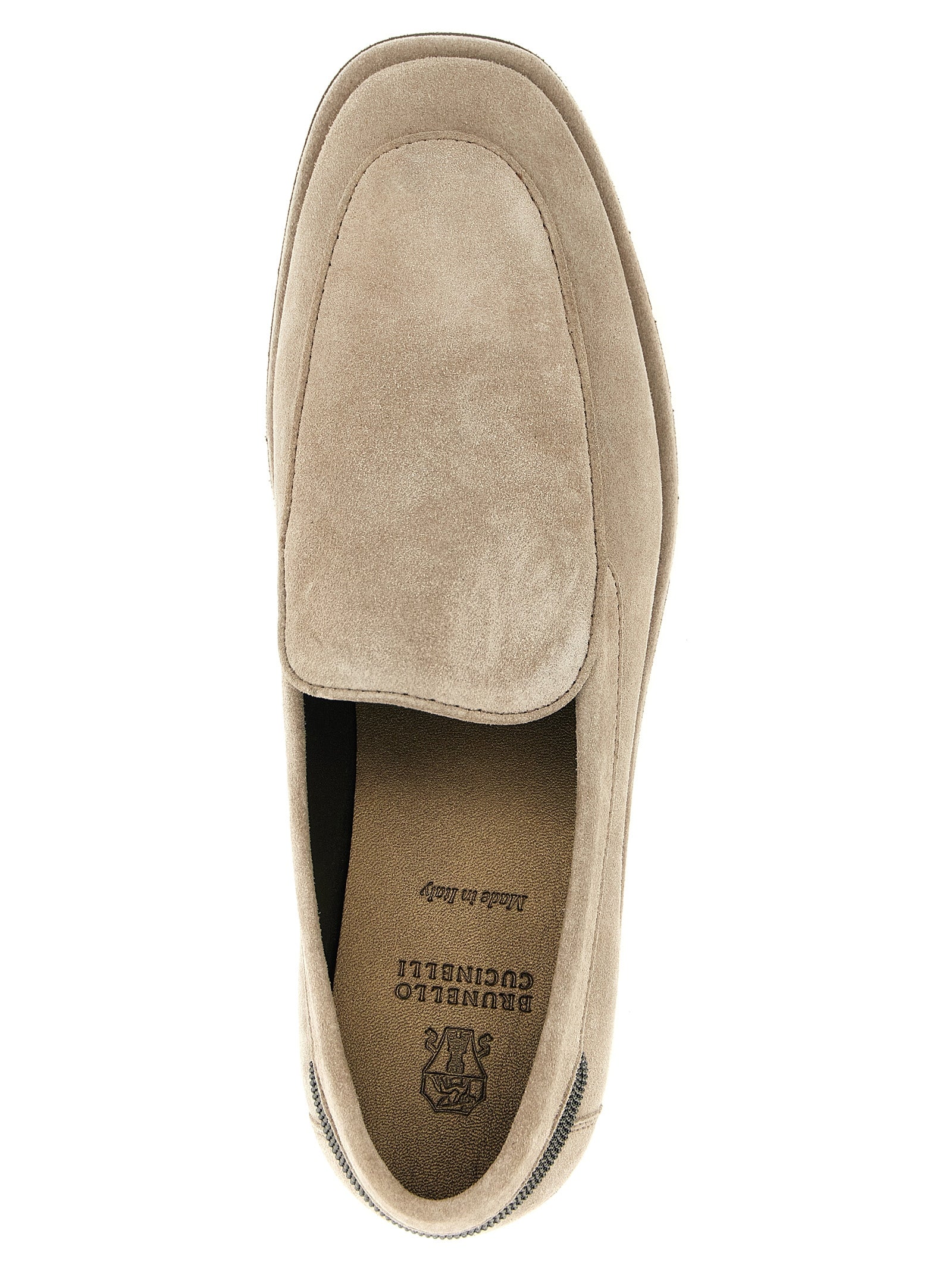 Brunello Cucinelli Beige Calfskin Loafers
