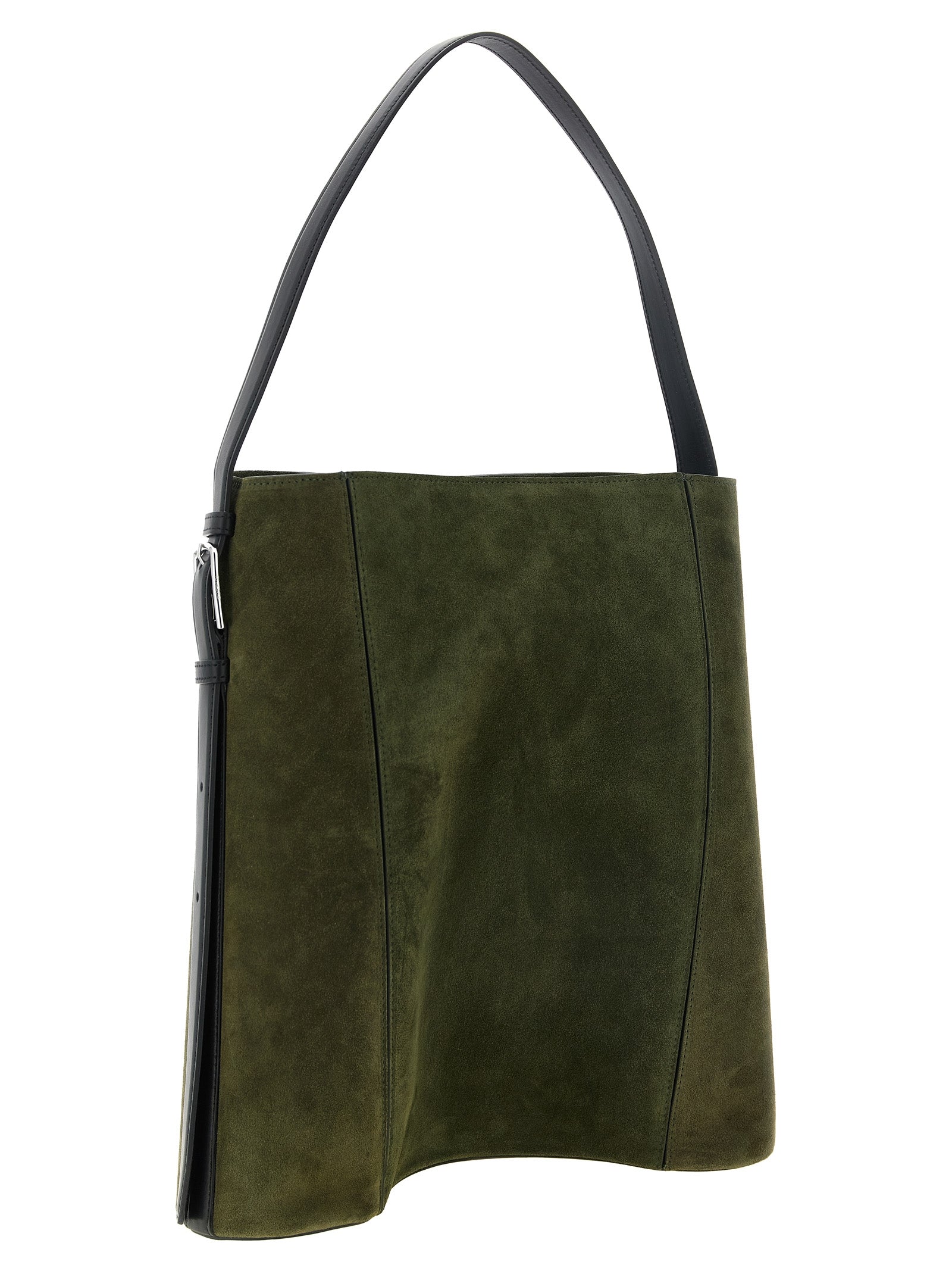 Coperni Olive & Black Suede & Leather Tote Bag