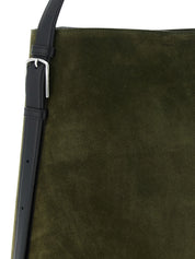 Coperni Olive & Black Suede & Leather Tote Bag