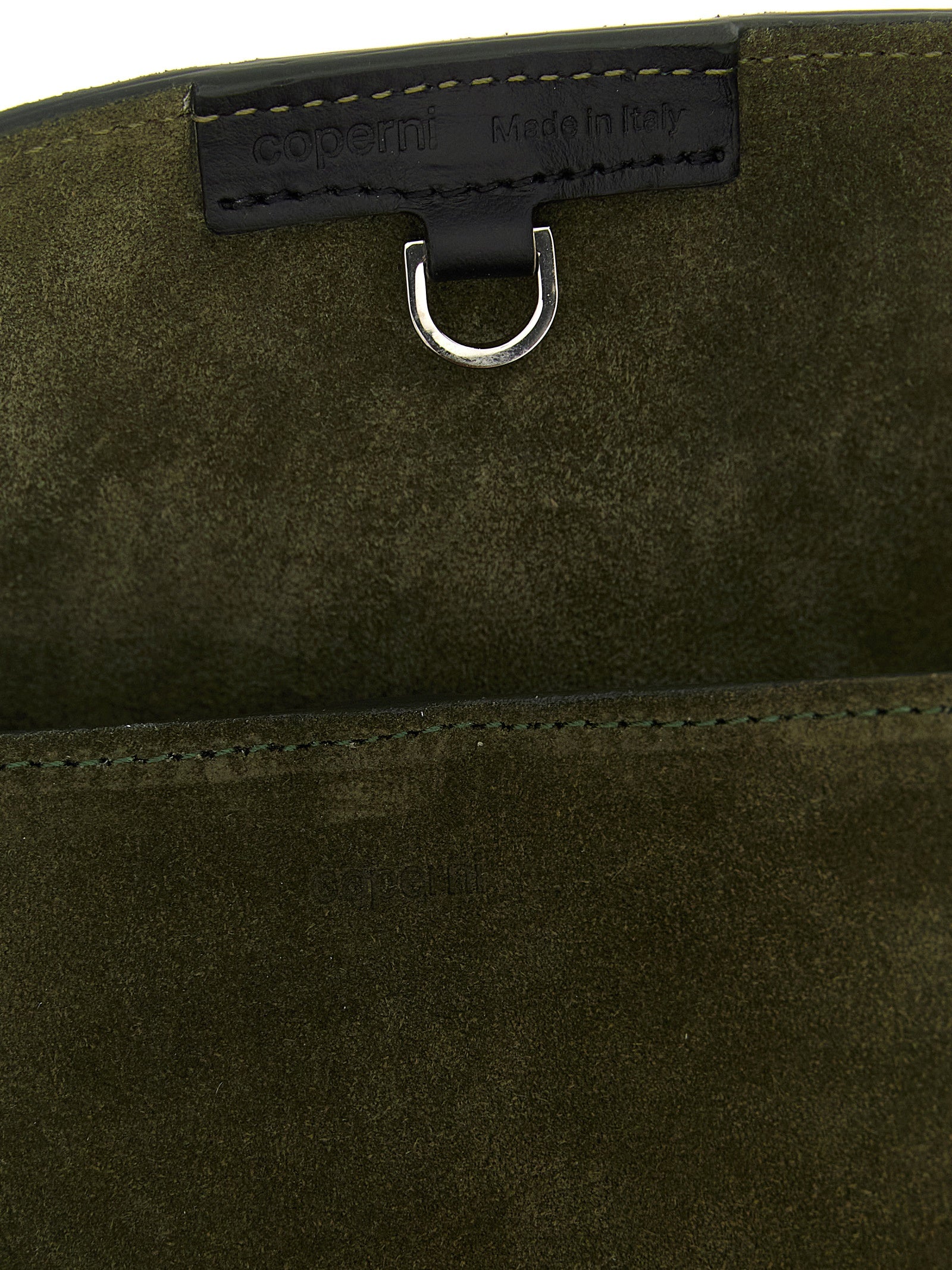 Coperni Olive & Black Suede & Leather Tote Bag