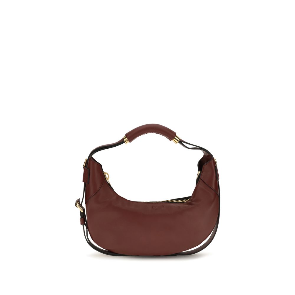 Moschino Bordeaux Calf Leather Shoulder Bags