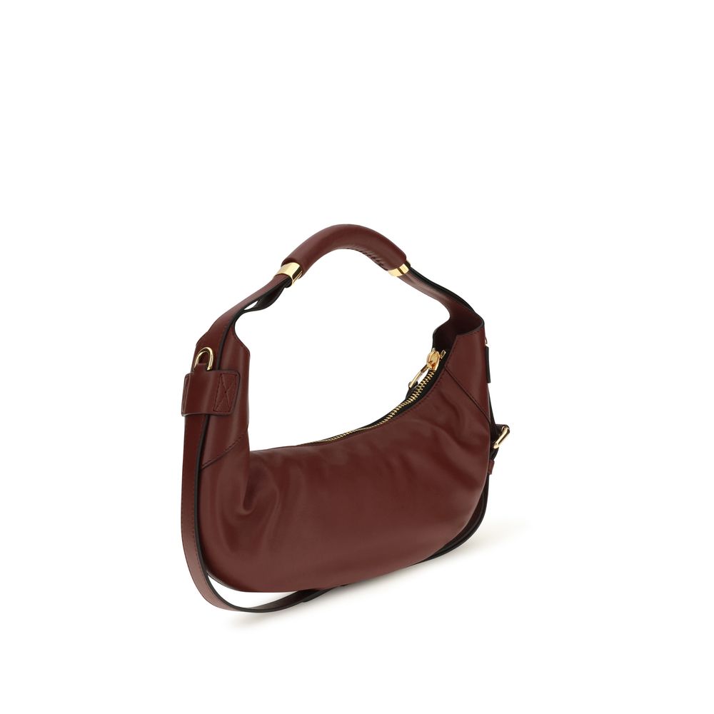 Moschino Bordeaux Calf Leather Shoulder Bags