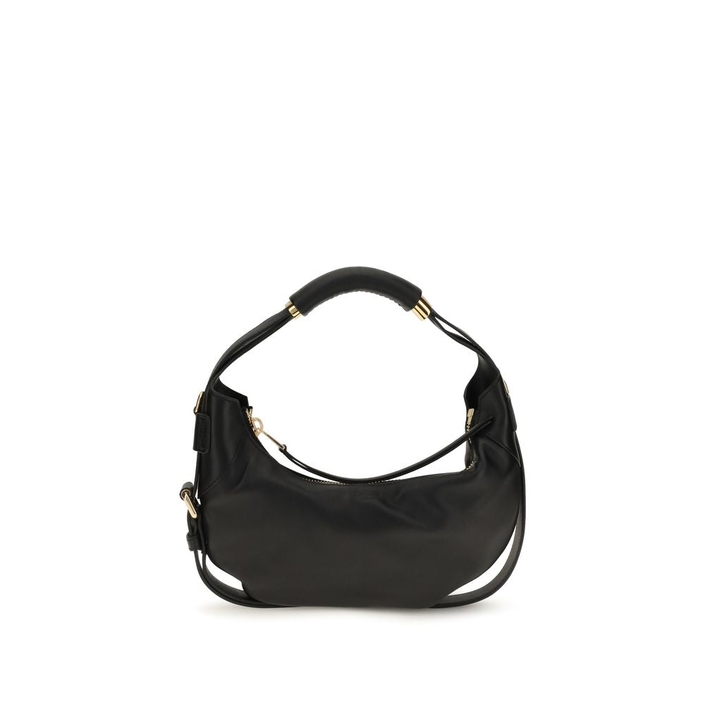 Moschino Black Calf Leather Shoulder Bag
