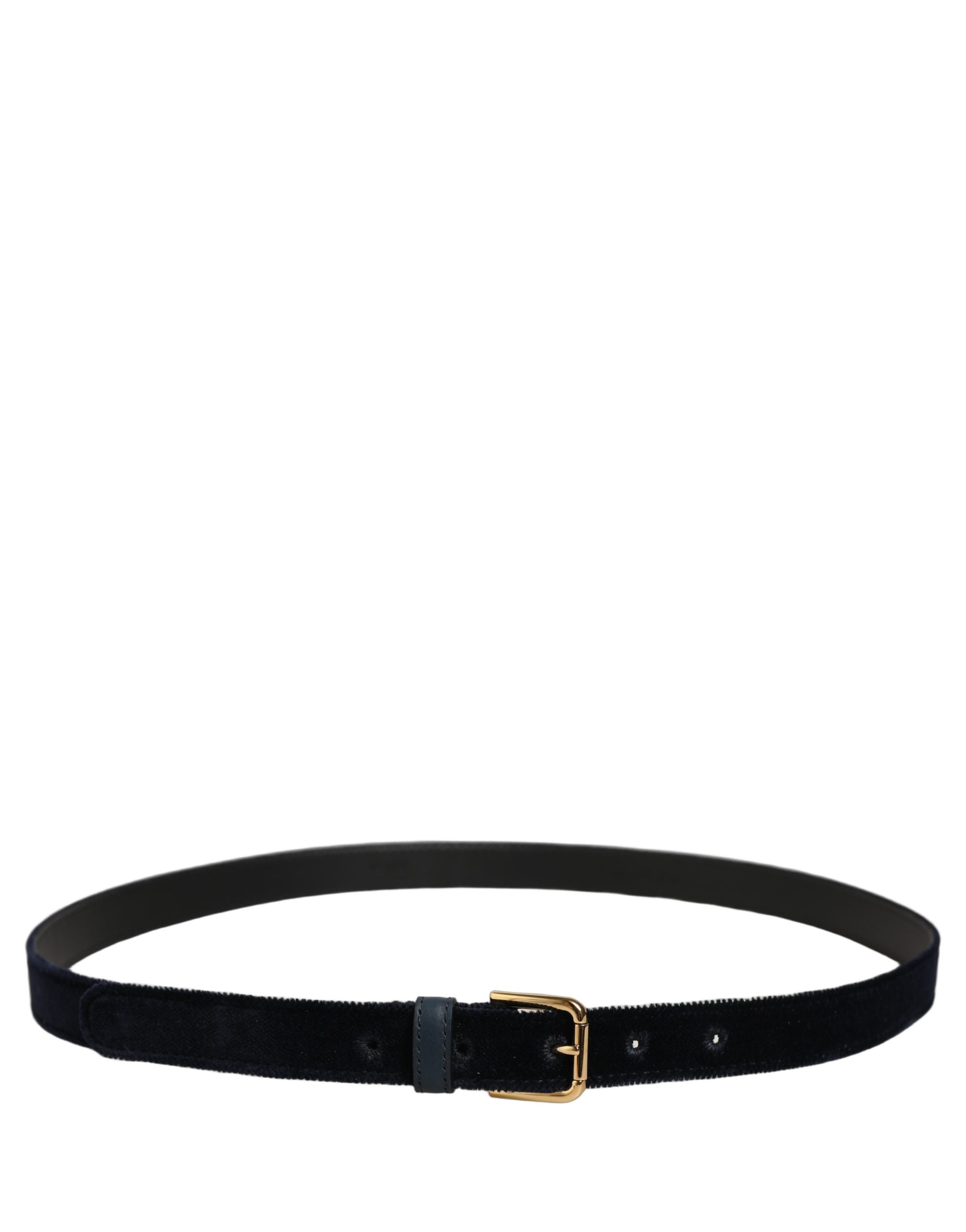 Dolce & Gabbana Dark Blue Velvet Belt