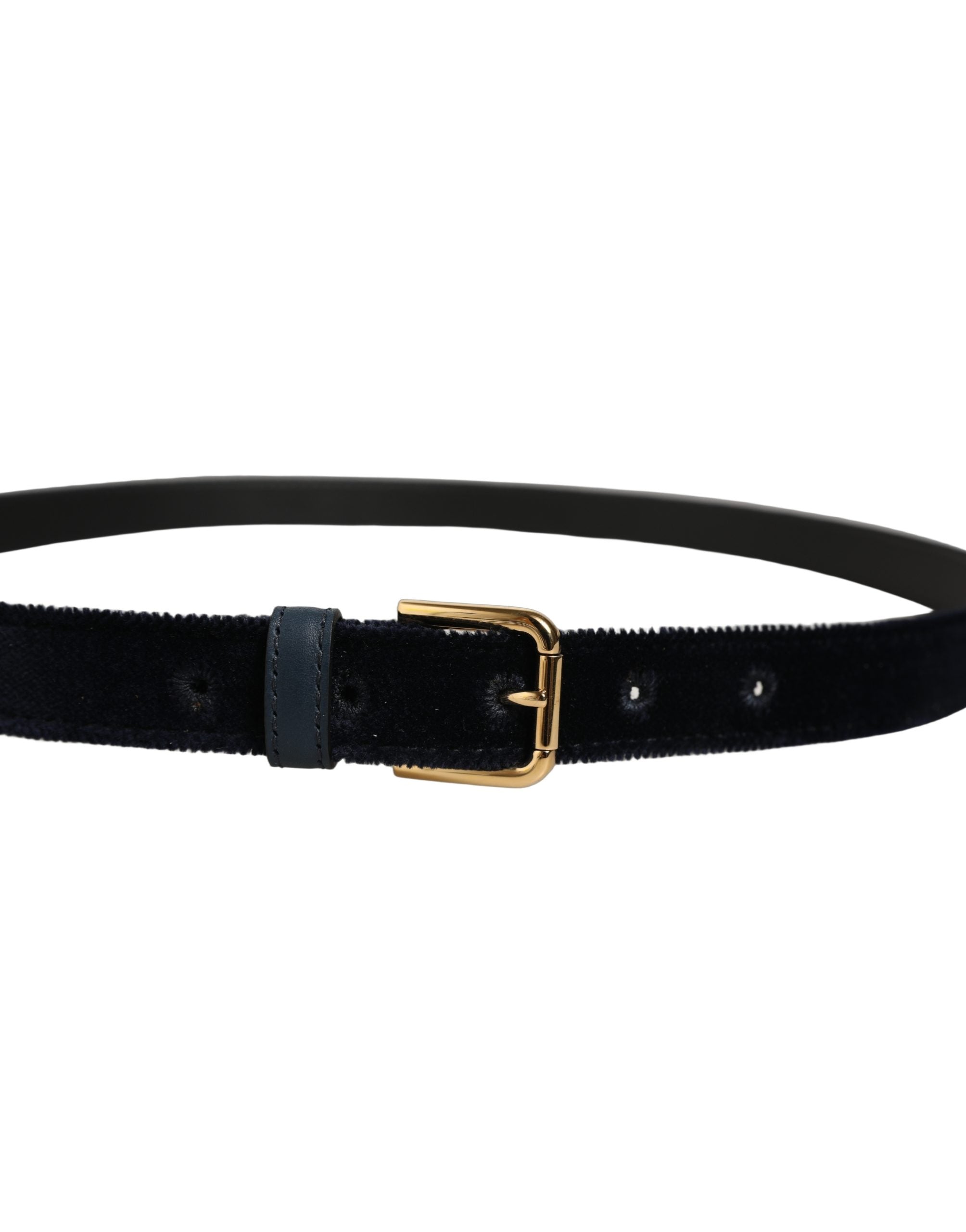 Dolce & Gabbana Dark Blue Velvet Belt