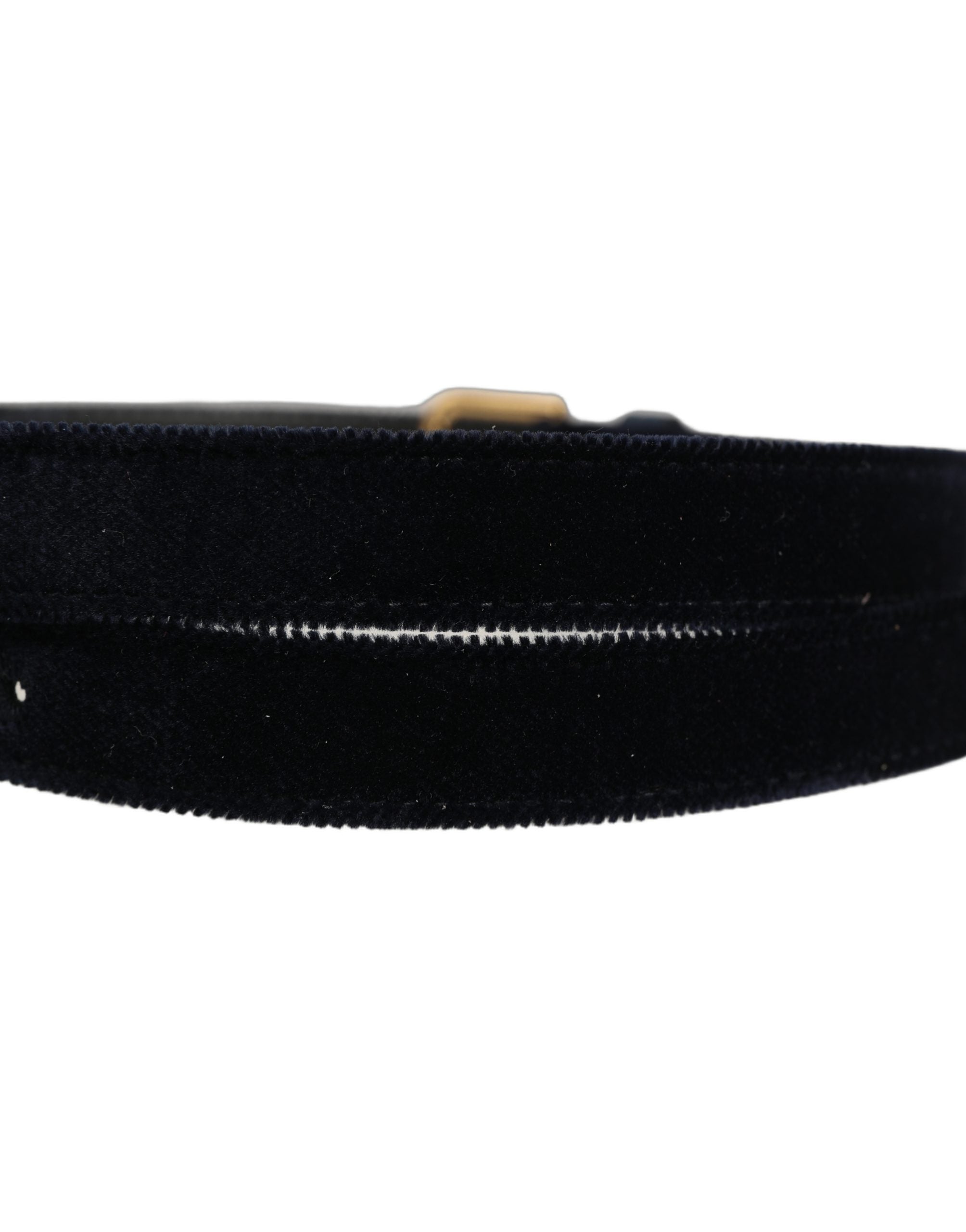Dolce & Gabbana Dark Blue Velvet Belt