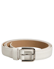 Dolce & Gabbana White Leather Belt