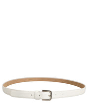 Dolce & Gabbana White Leather Belt