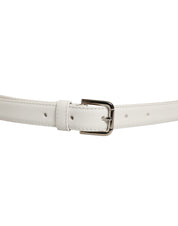 Dolce & Gabbana White Leather Belt