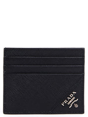 Prada Black Calf Leather Card Holders