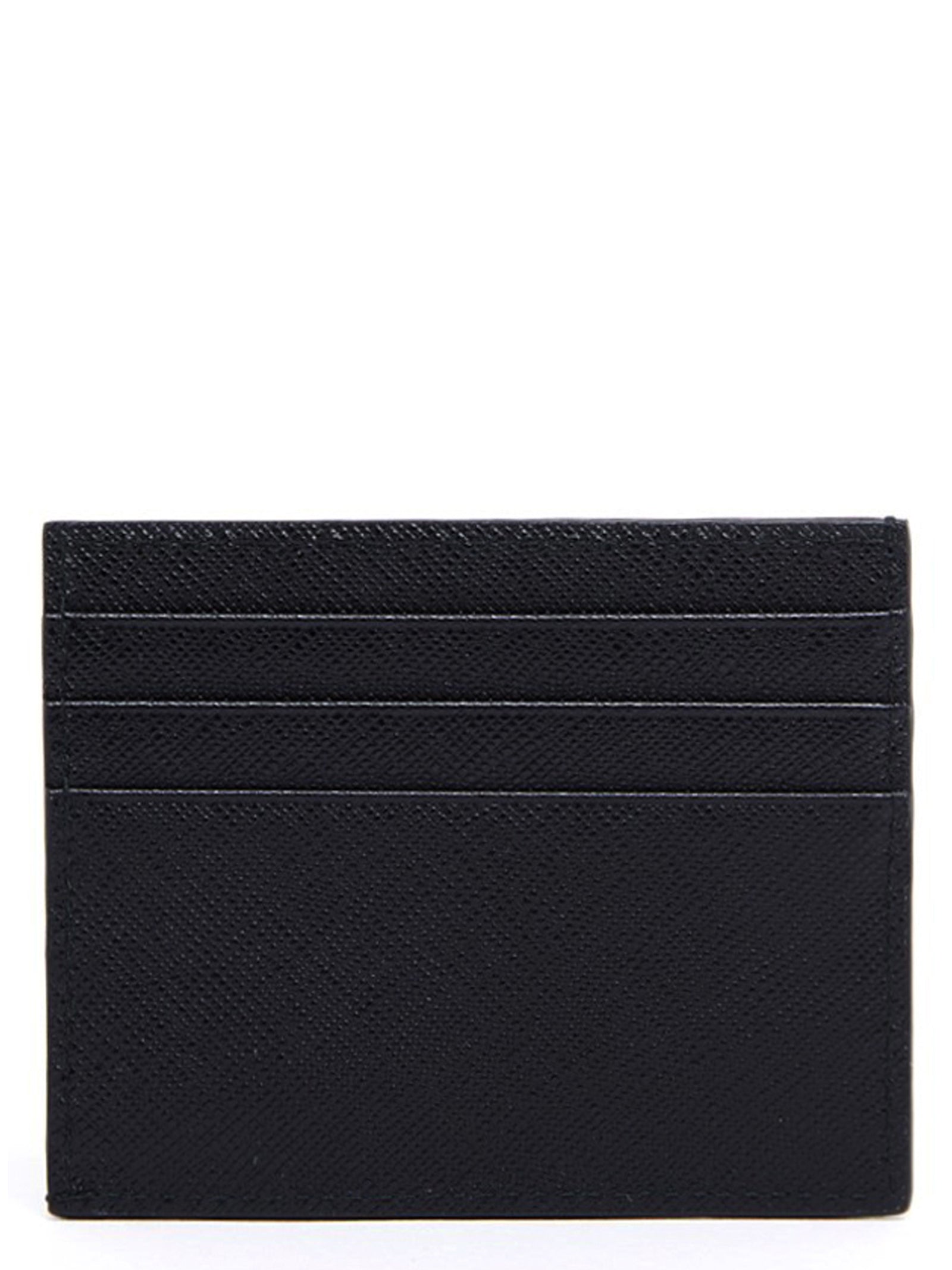 Prada Black Calf Leather Card Holders