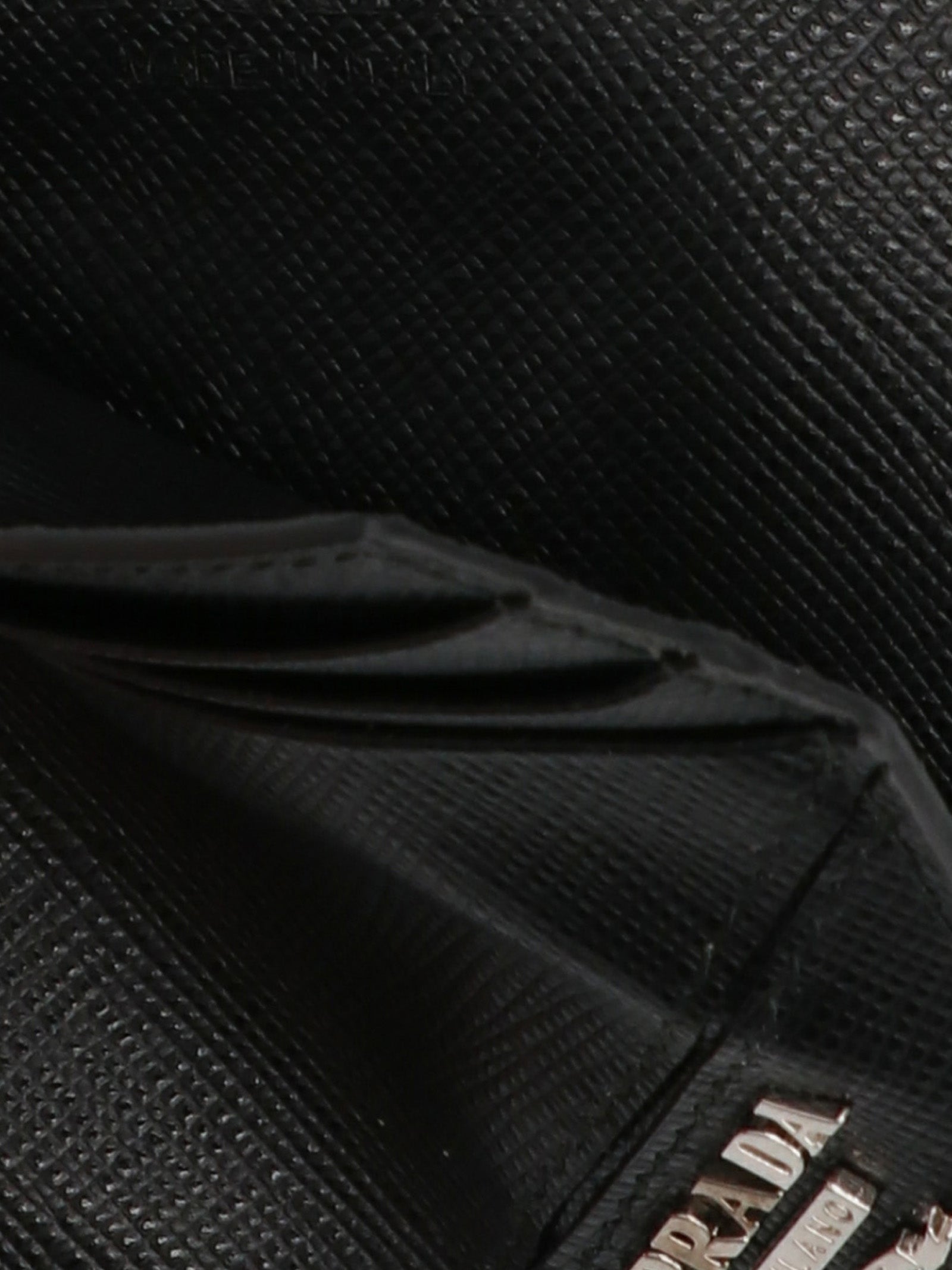 Prada Black Calf Leather Card Holders