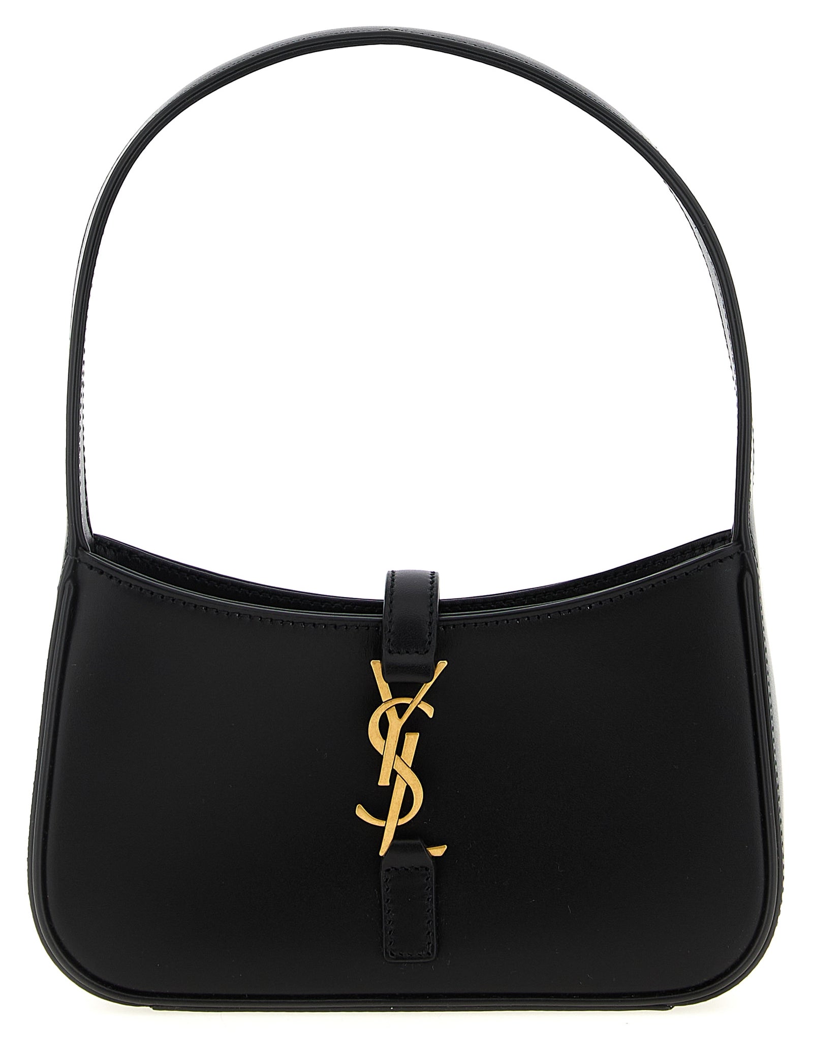 Saint Laurent Black Calfskin Hobo Mini Handbag
