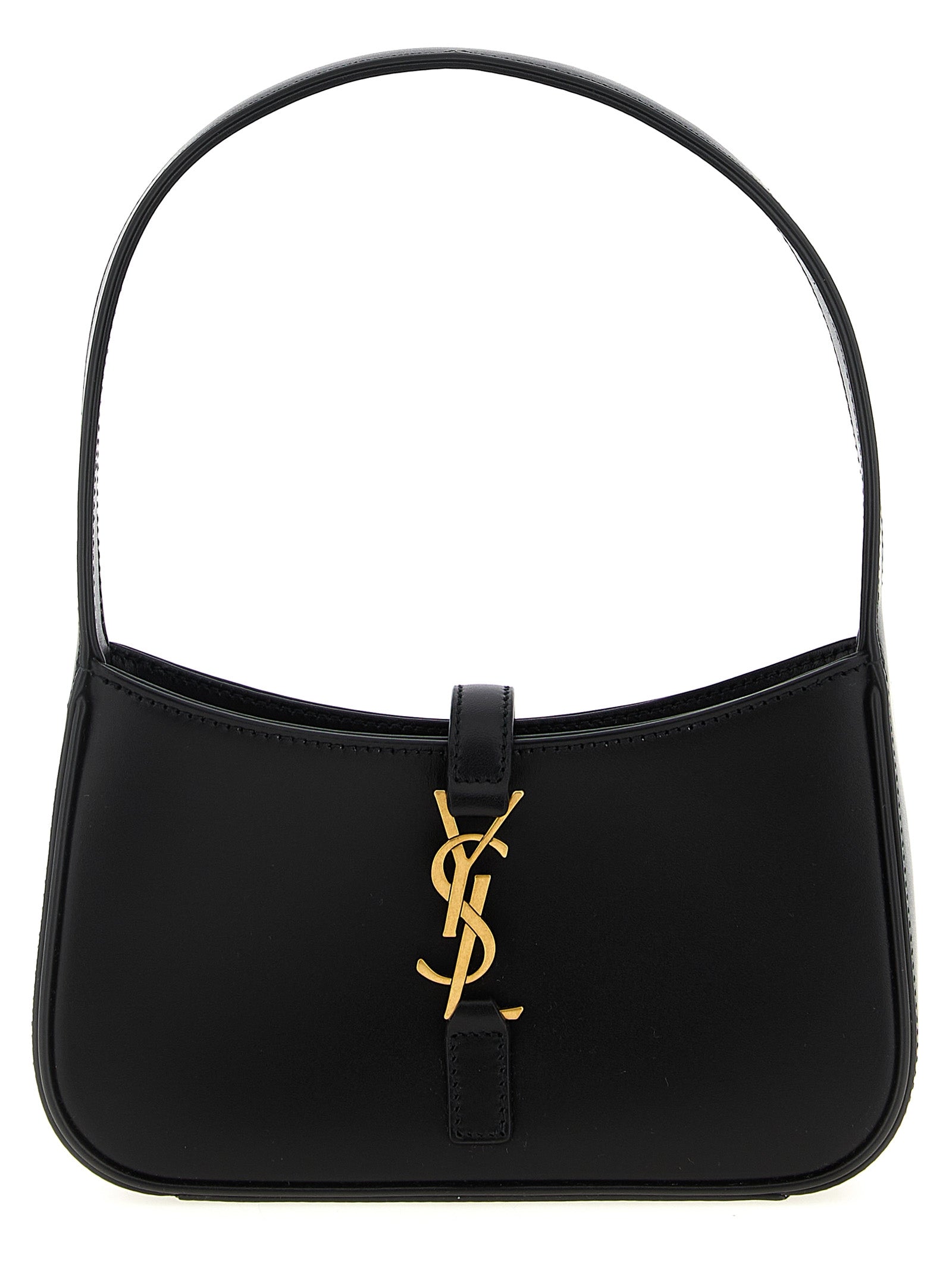 Saint Laurent Black Calfskin Hobo Mini Handbag
