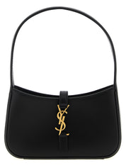 Saint Laurent Black Calfskin Hobo Mini Handbag
