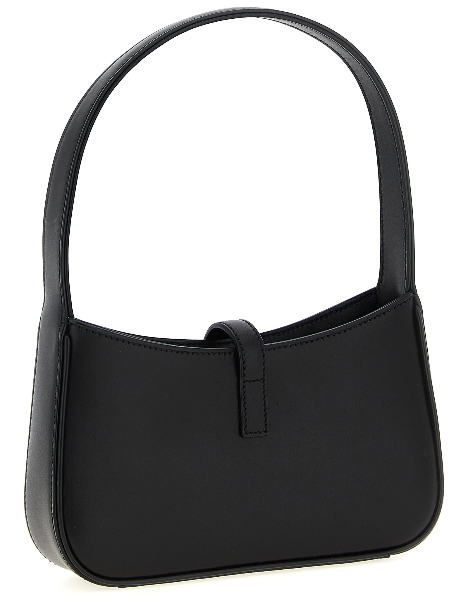Saint Laurent Black Calfskin Hobo Mini Handbag