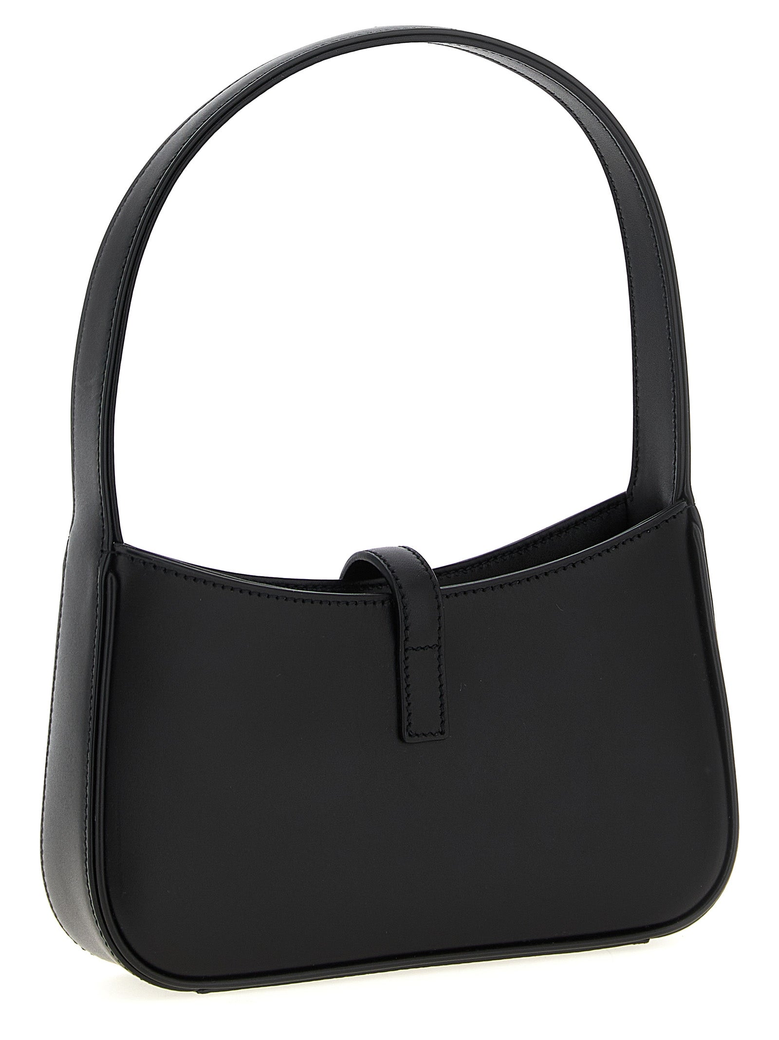 Saint Laurent Black Calfskin Hobo Mini Handbag