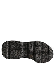 Dolce & Gabbana Black Calf Leather Low Top Sneakers