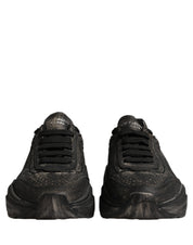 Dolce & Gabbana Black Calf Leather Low Top Sneakers