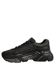 Dolce & Gabbana Black Calf Leather Low Top Sneakers
