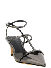 Alexandre Birman Silver Calfskin Stiletto Heel Sandals