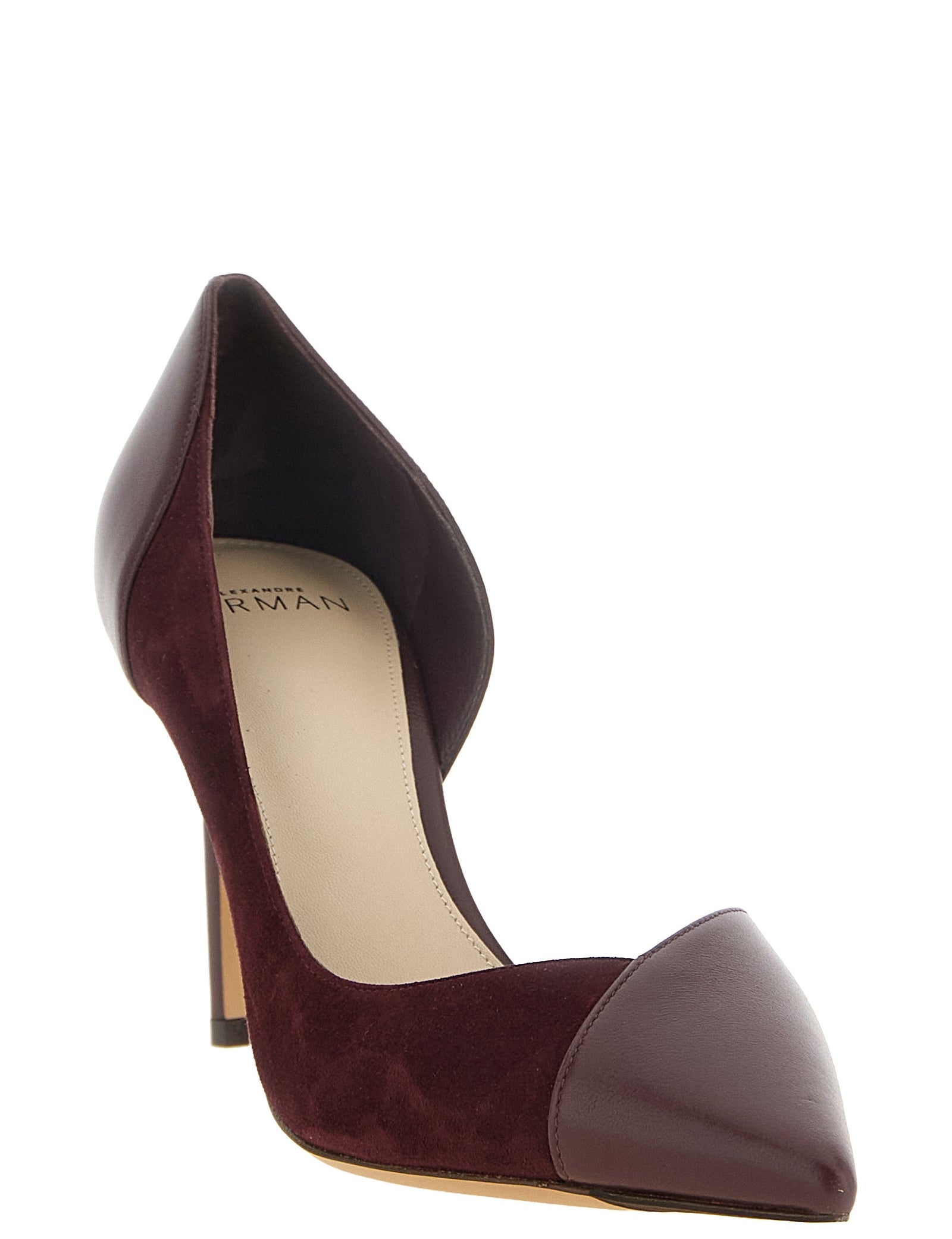 Alexandre Birman Deep Cherry Red Calfskin Leather High Heel Pumps