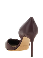 Alexandre Birman Deep Cherry Red Calfskin Leather High Heel Pumps