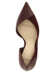 Alexandre Birman Deep Cherry Red Calfskin Leather High Heel Pumps
