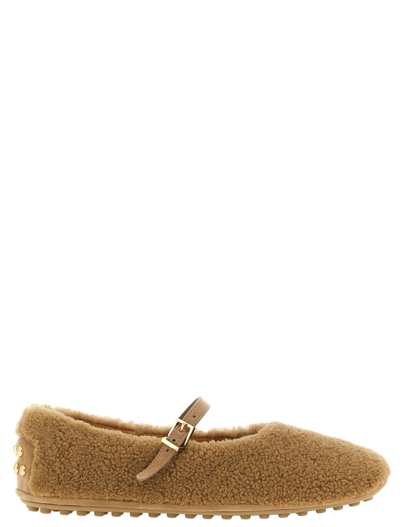 Tod's Beige Lamb Leather Ballet Flats
