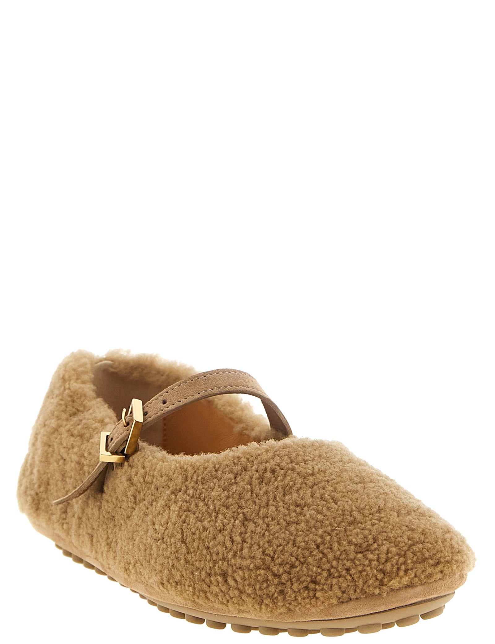 Tod's Beige Lamb Leather Ballet Flats