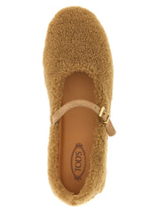 Tod's Beige Lamb Leather Ballet Flats