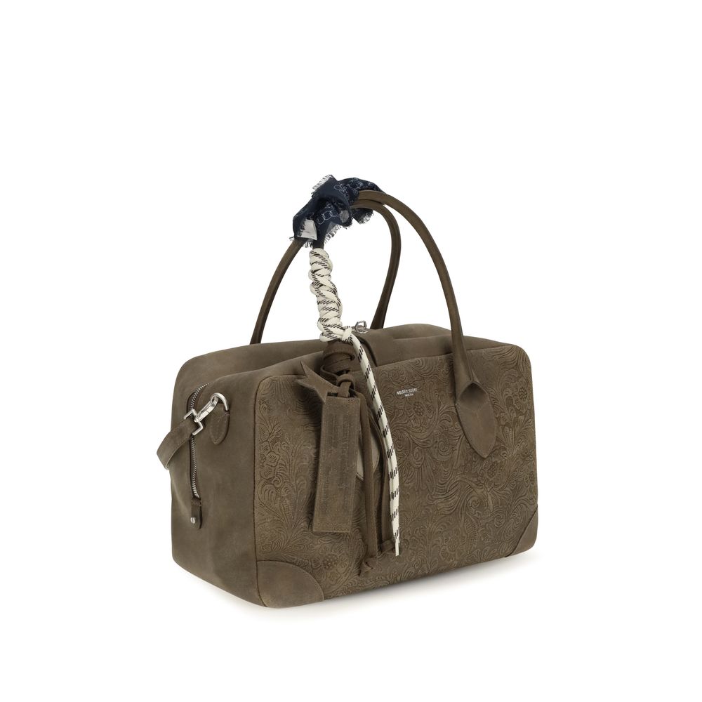 Golden Goose Brown Calf Leather Travel Bag