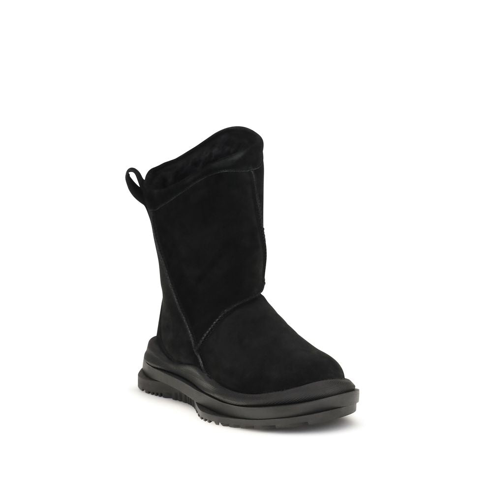 UGG Black Suede Flat Boots