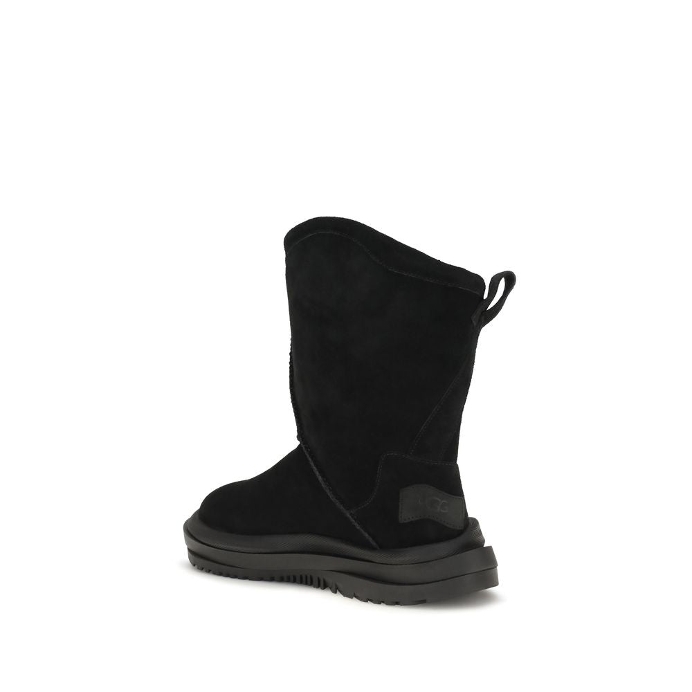 UGG Black Suede Flat Boots