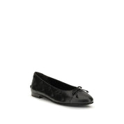 Tory Burch Black Calf Leather Ballet Flats