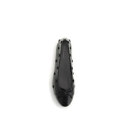 Tory Burch Black Calf Leather Ballet Flats